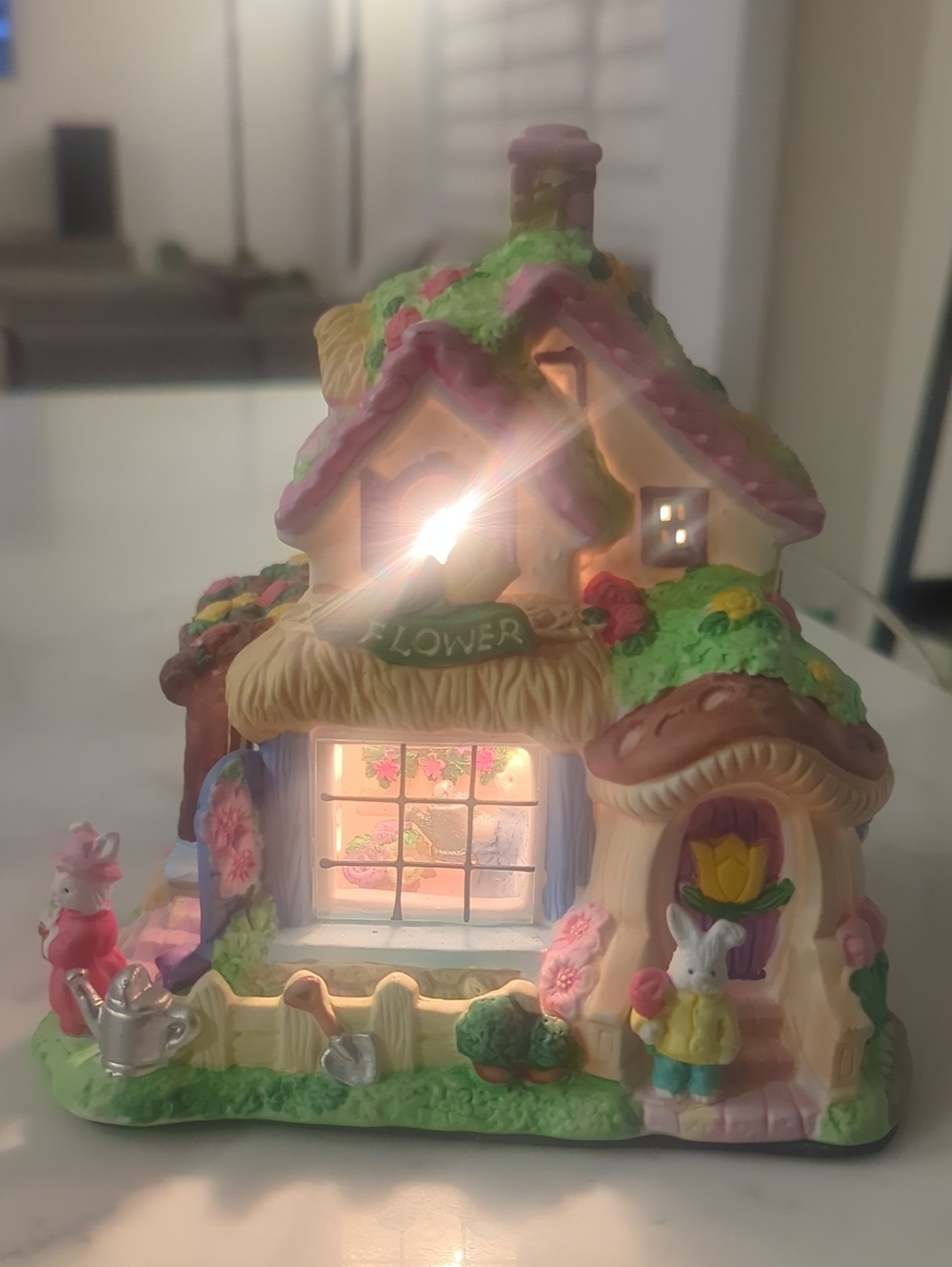 Cottontale Cottages Porcelain Hand Painted Easter Village House Building 2000